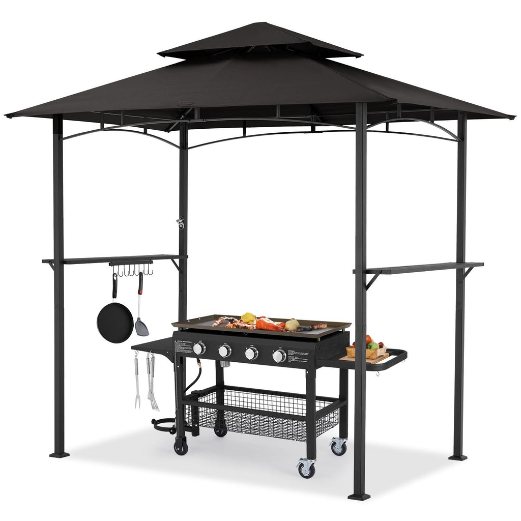 YODOLLA 8' x 5' Grill Gazebo, Grill Canopy, Black