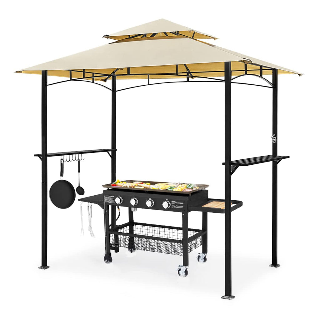 YODOLLA 8' x 5' Grill Gazebo, Beige