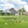 YODOLLA 4m Large Metal Chicken Cage with a pointed roof