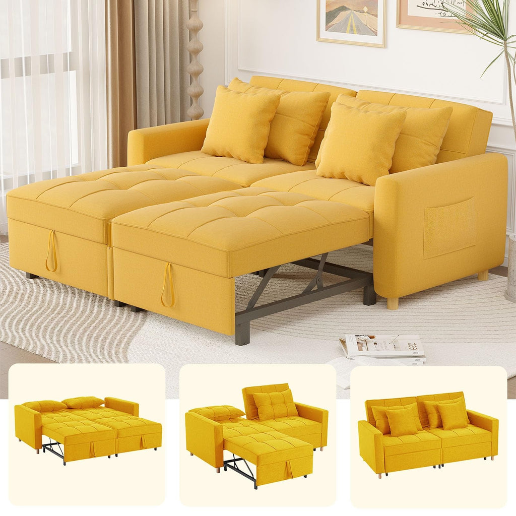 YODOLLA Comfortable 3-1 Convertible Sofa Bed,Yellow