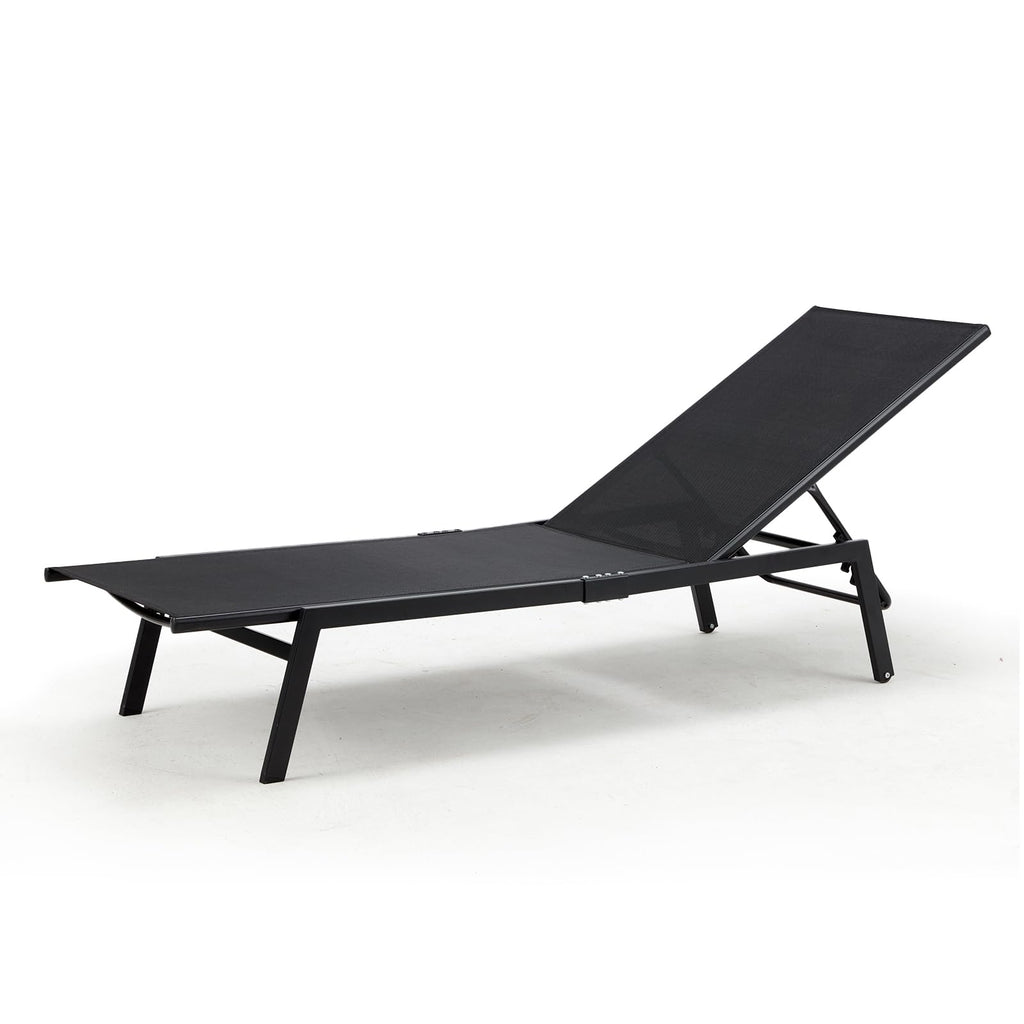 YODOLLA Curved Design Pool Lounge Chairs, Black