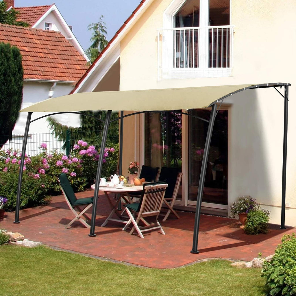 YODOLLA 13'x10' Beige Wall Mounted Pergola