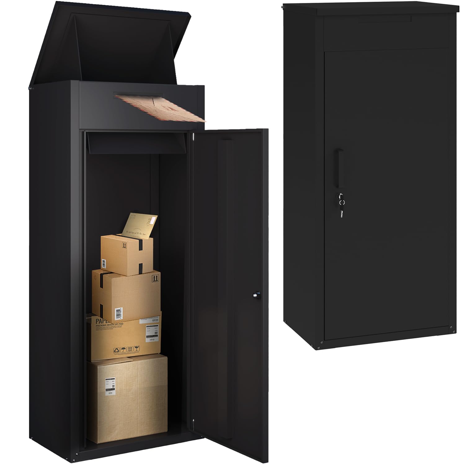 YODOLLA Package Delivery Box for Outside, Black (47.2"x17.7"x19.7")best