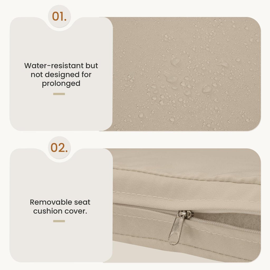 YODOLLA Outdoor Wicker Patio Furniture Sofa, 3 Seats Sofa