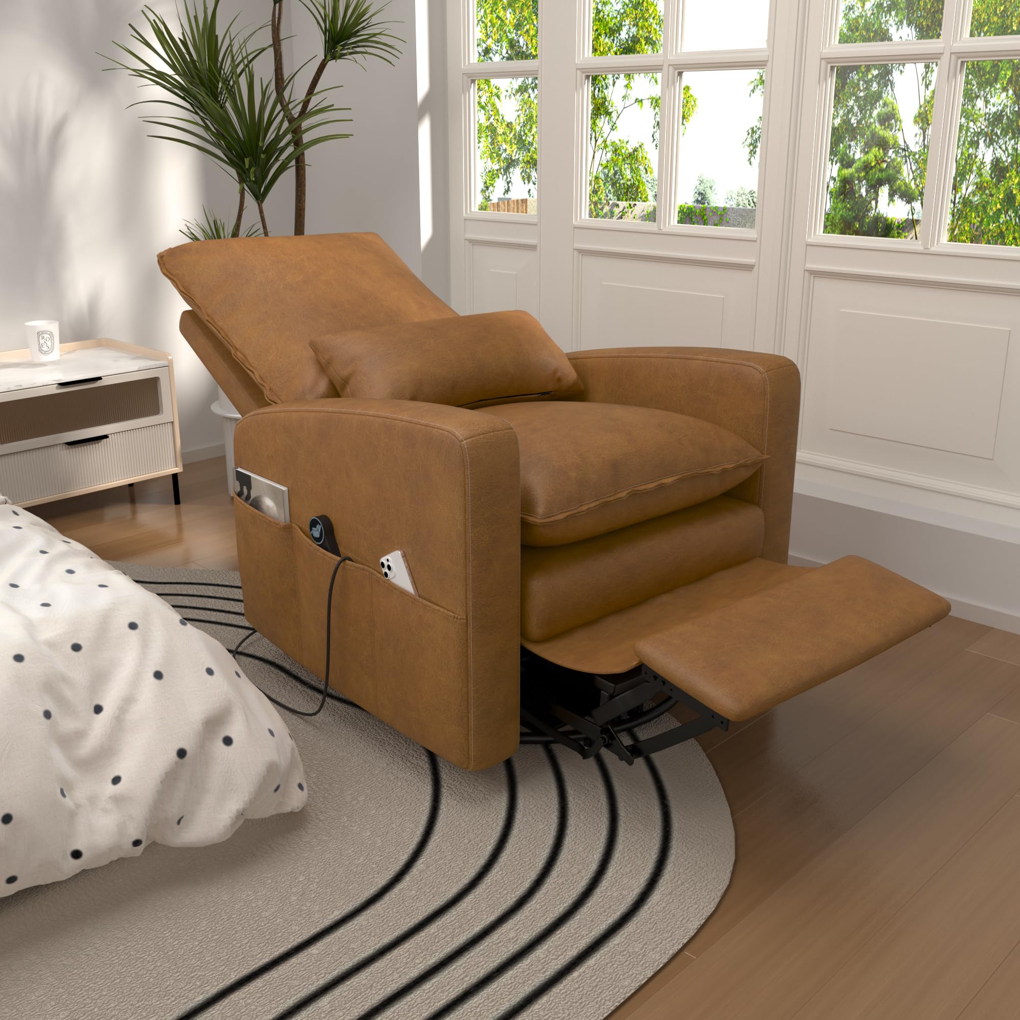 YODOLLA Power Recliner Chair Modern Electric Reclining Sofa Chairbest