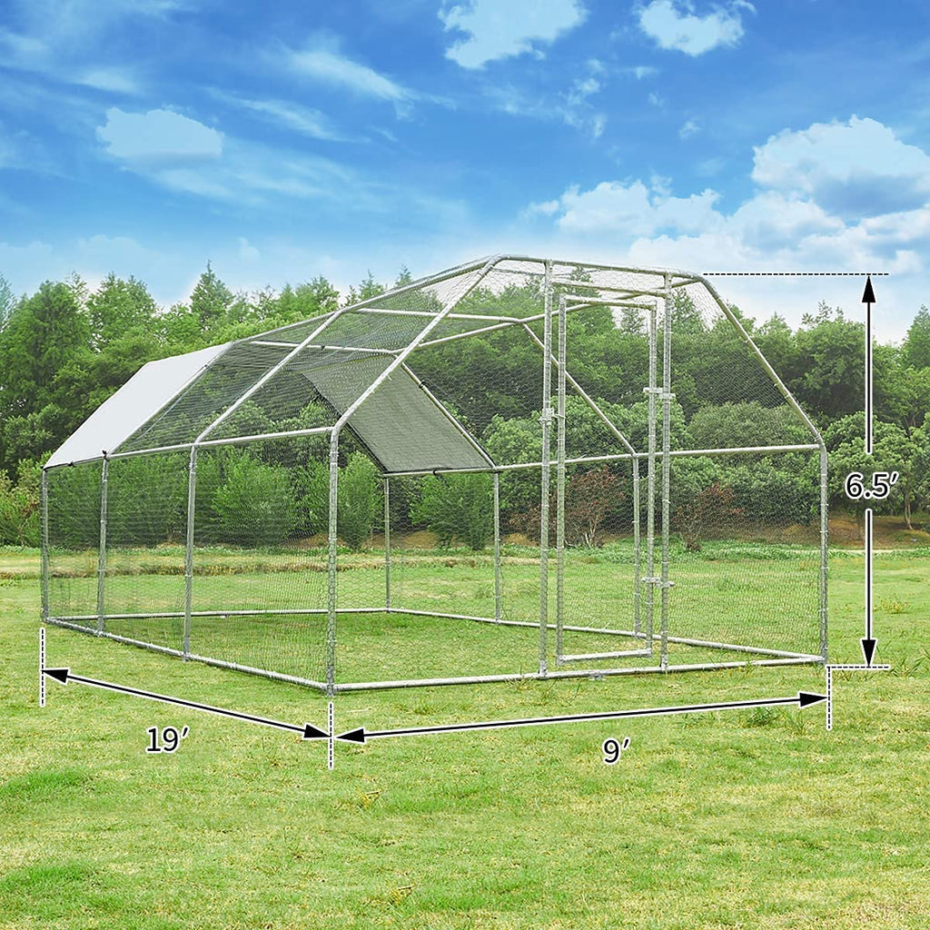 YODOLLA 5.7 m Large Dome Walk-in Metal Chicken Cage