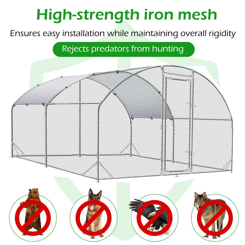 YODOLLA 4m Large Metal Chicken Cage with dome