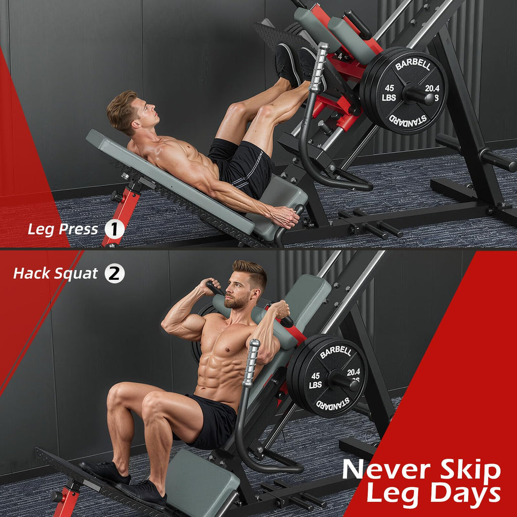 YODOLLA Hack Squat Leg Press Machine, 2 in 1 Adjustable Leg Exercise Workout Machinebest
