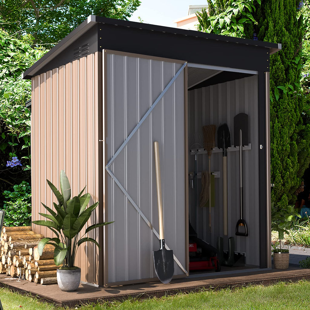 YODOLLA 5'x3' Outdoor Storage Shed