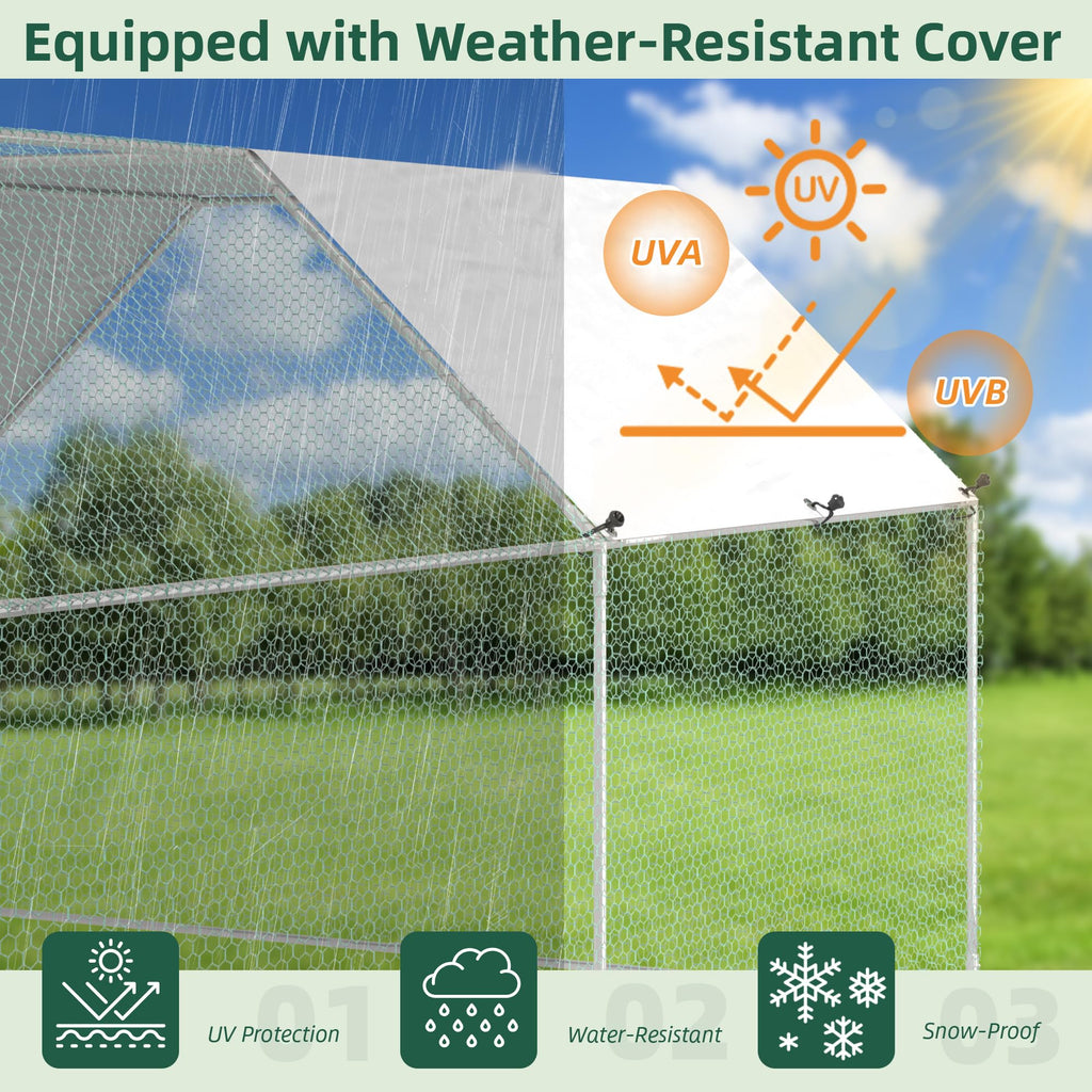 YODOLLA 3M Large Metal Chicken Coop