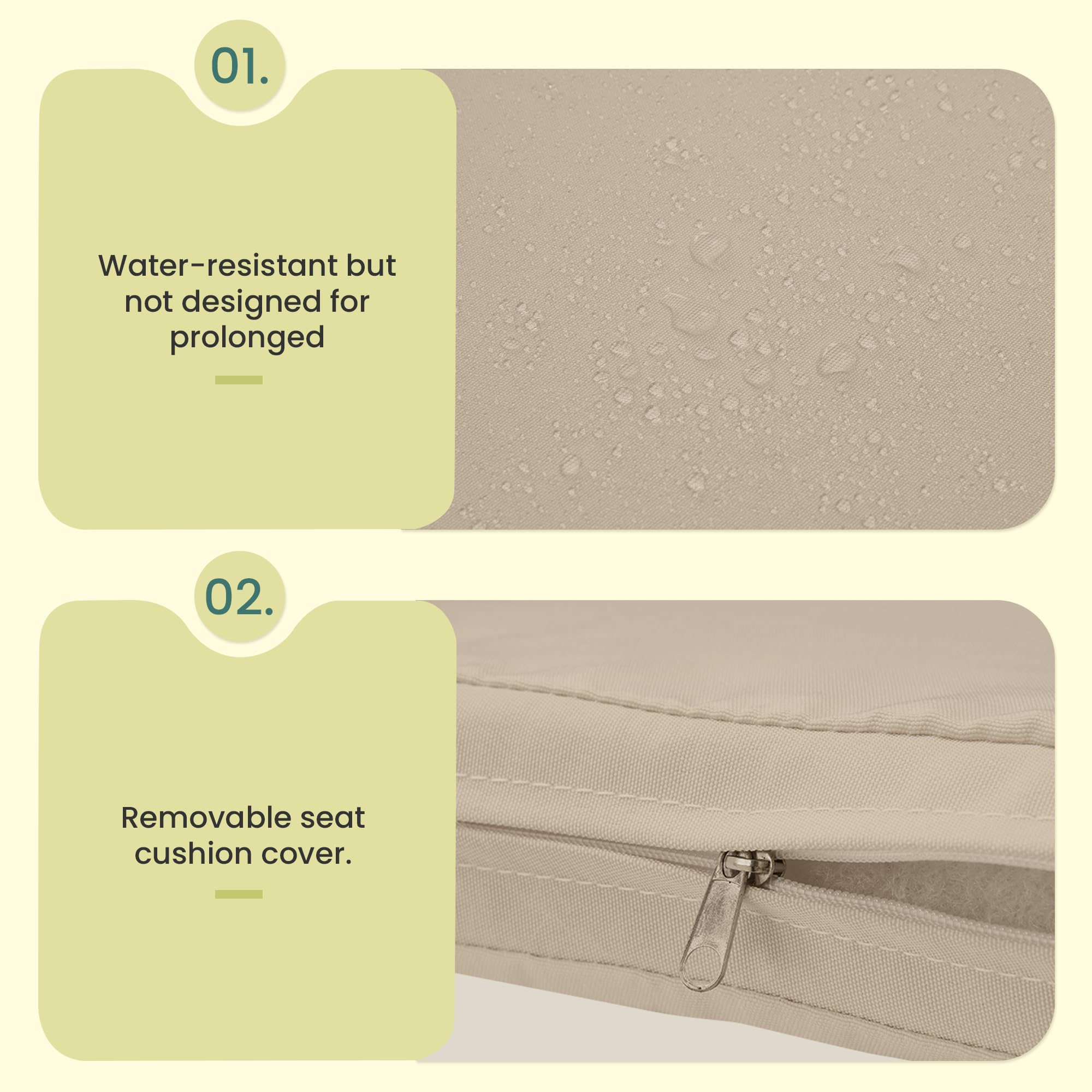 YODOLLA Outdoor Wicker Patio Furniture Sofa, Single Chair+Ottoman