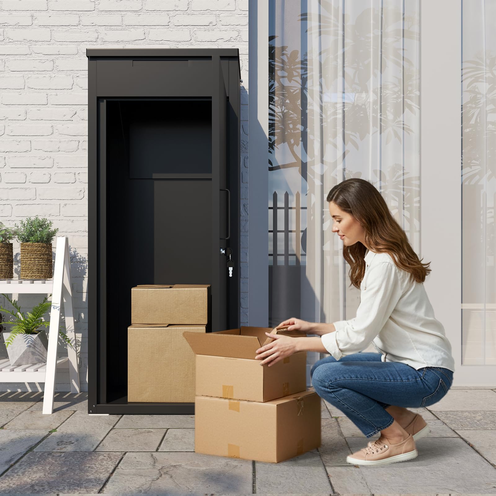 YODOLLA Package Delivery Box for Outside, Black (47.2"x17.7"x19.7")best