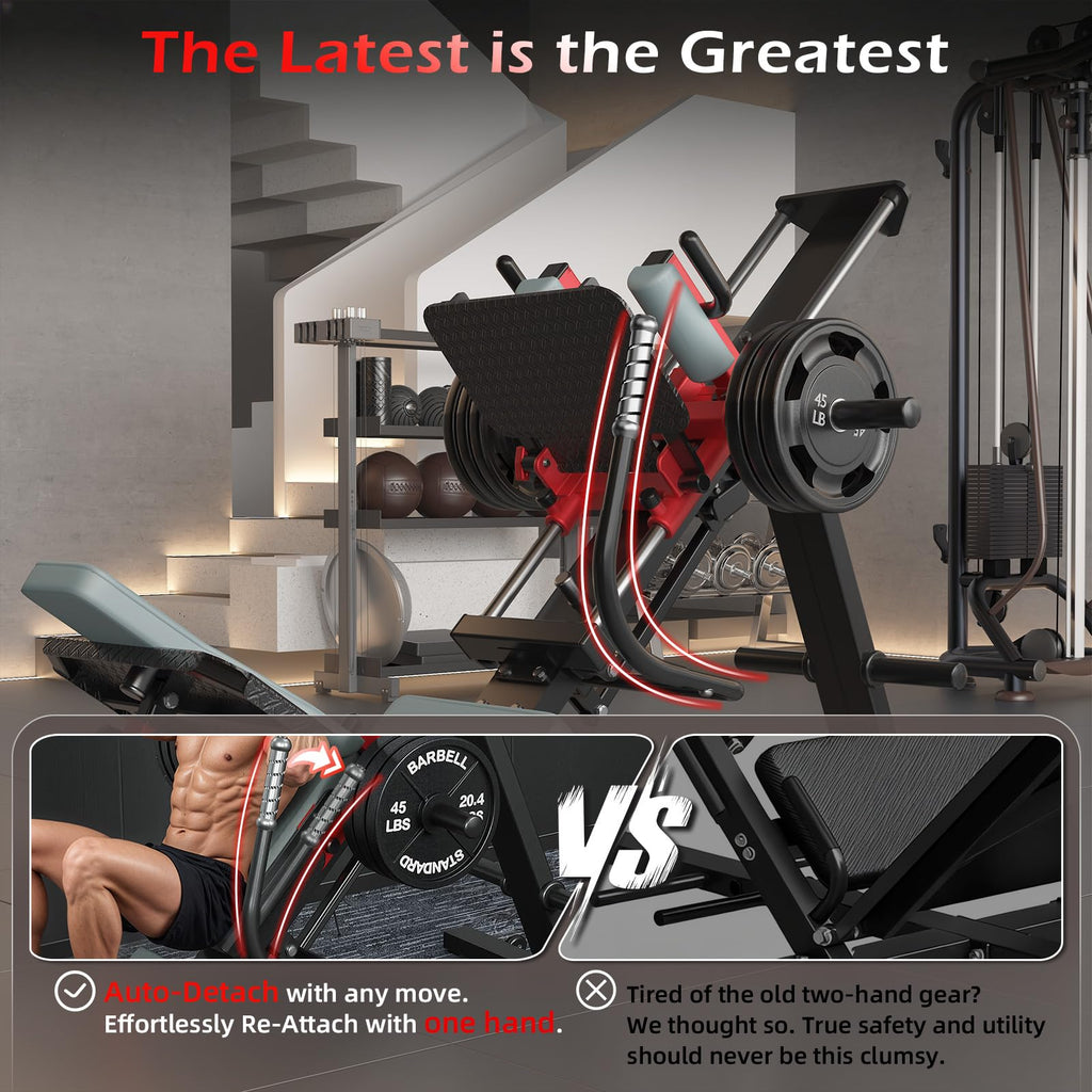 YODOLLA Hack Squat Leg Press Machine, 2 in 1 Adjustable Leg Exercise Workout Machinebest