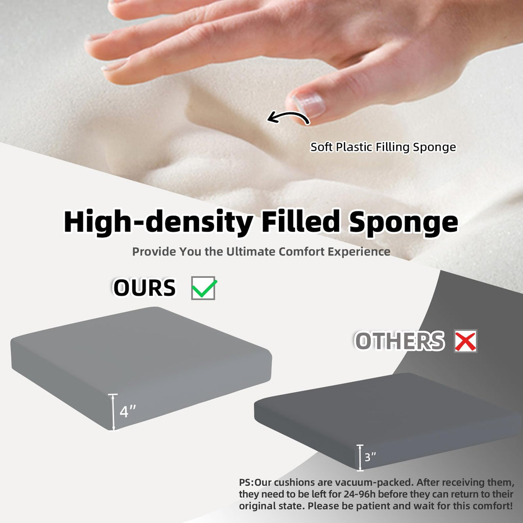 YODOLLA 7-Pc Patio Set, Grey Rattan & Grey Cushion