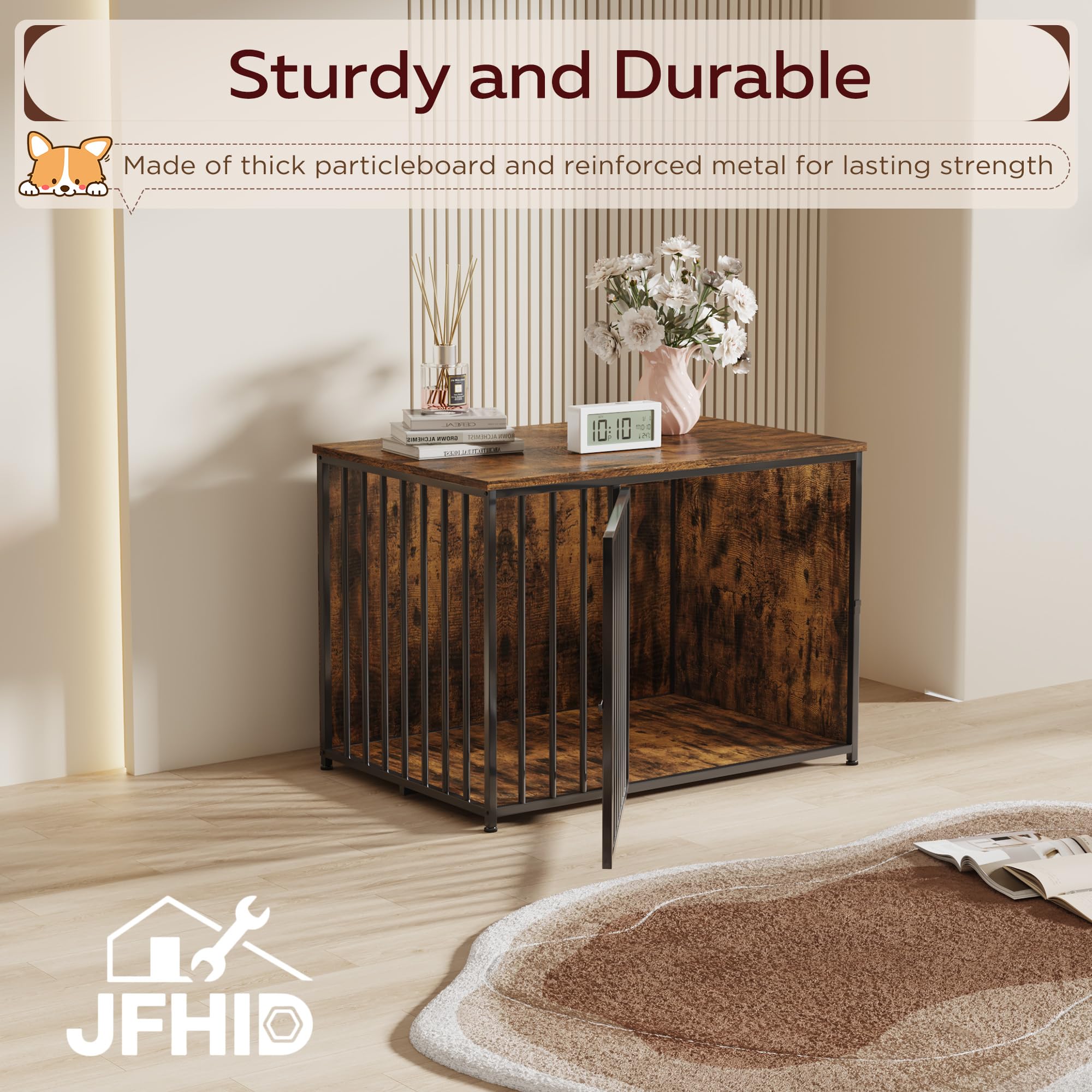 YODOLLA 36 Inch Dog Crate Furniture Pet Cage End Table