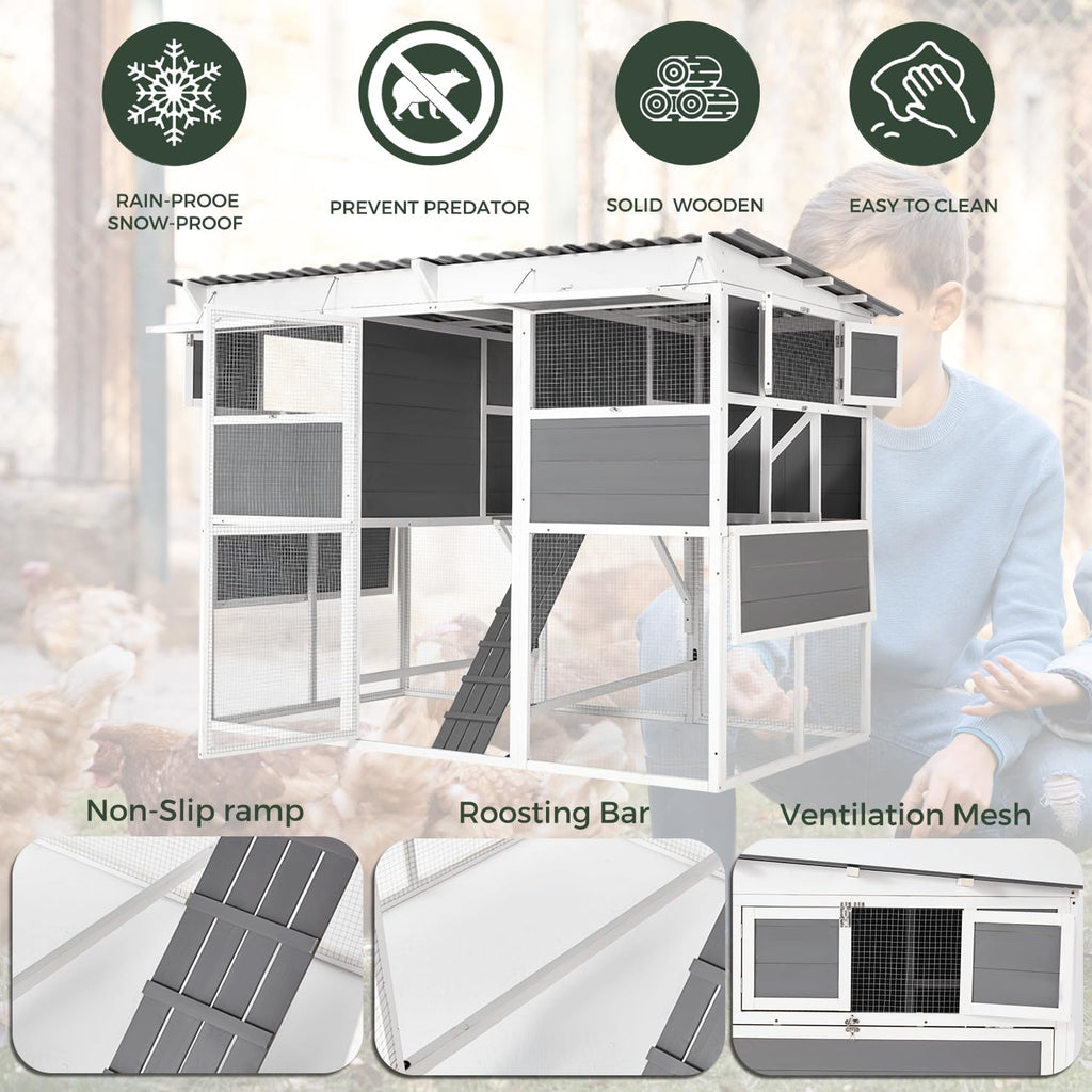 YODOLLA 83'' Extra Large Chicken Coop Wood Chicken House