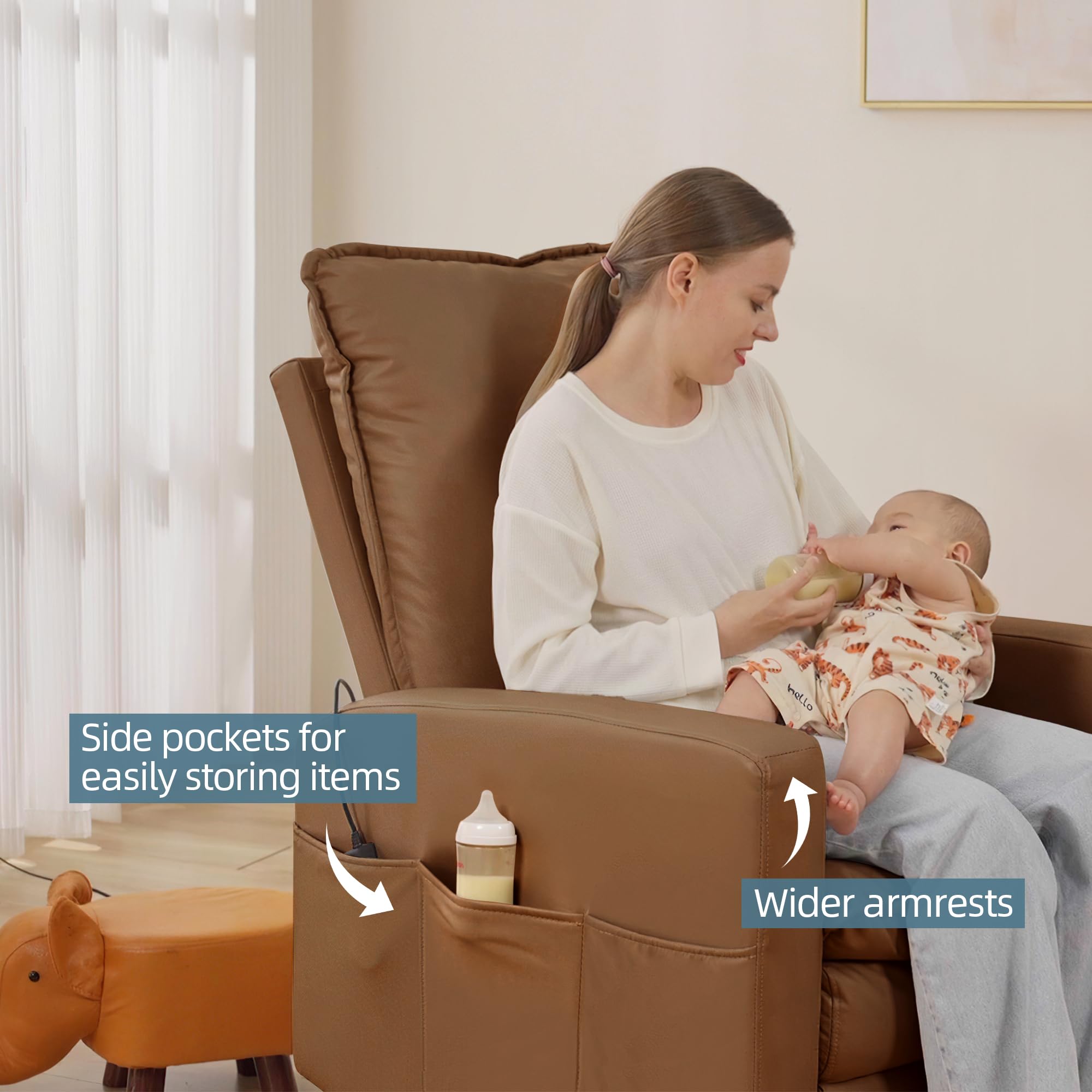 YODOLLA Power Recliner Chair Modern Electric Reclining Sofa Chairbest