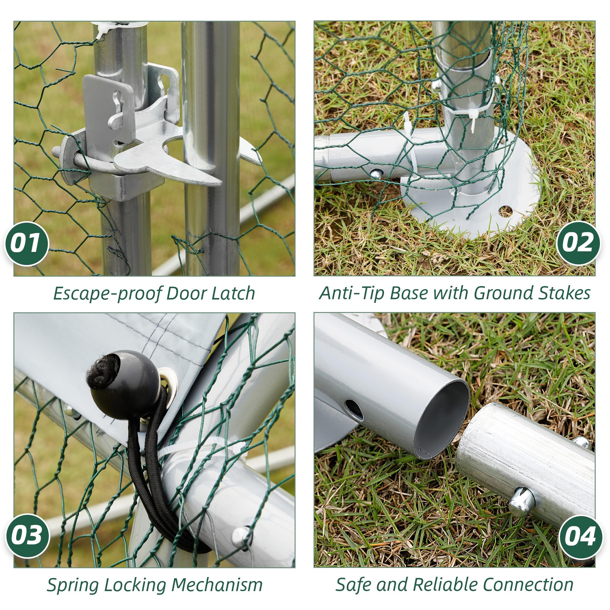 YODOLLA 3M Large Metal Chicken Coop