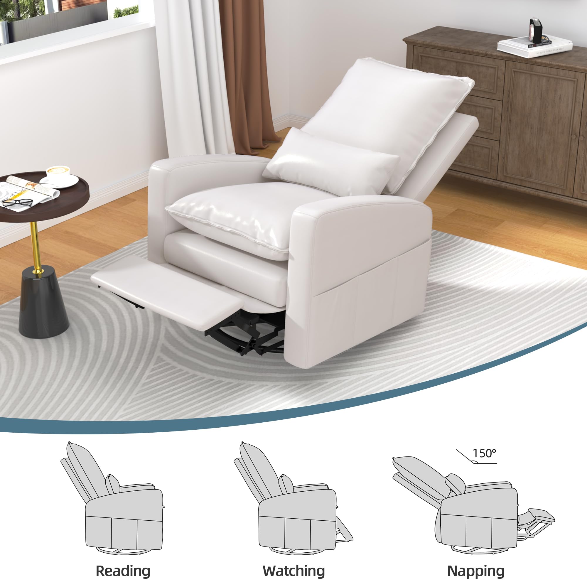 YODOLLA Power Recliner Chair Modern Electric Reclining Sofa Chairbest