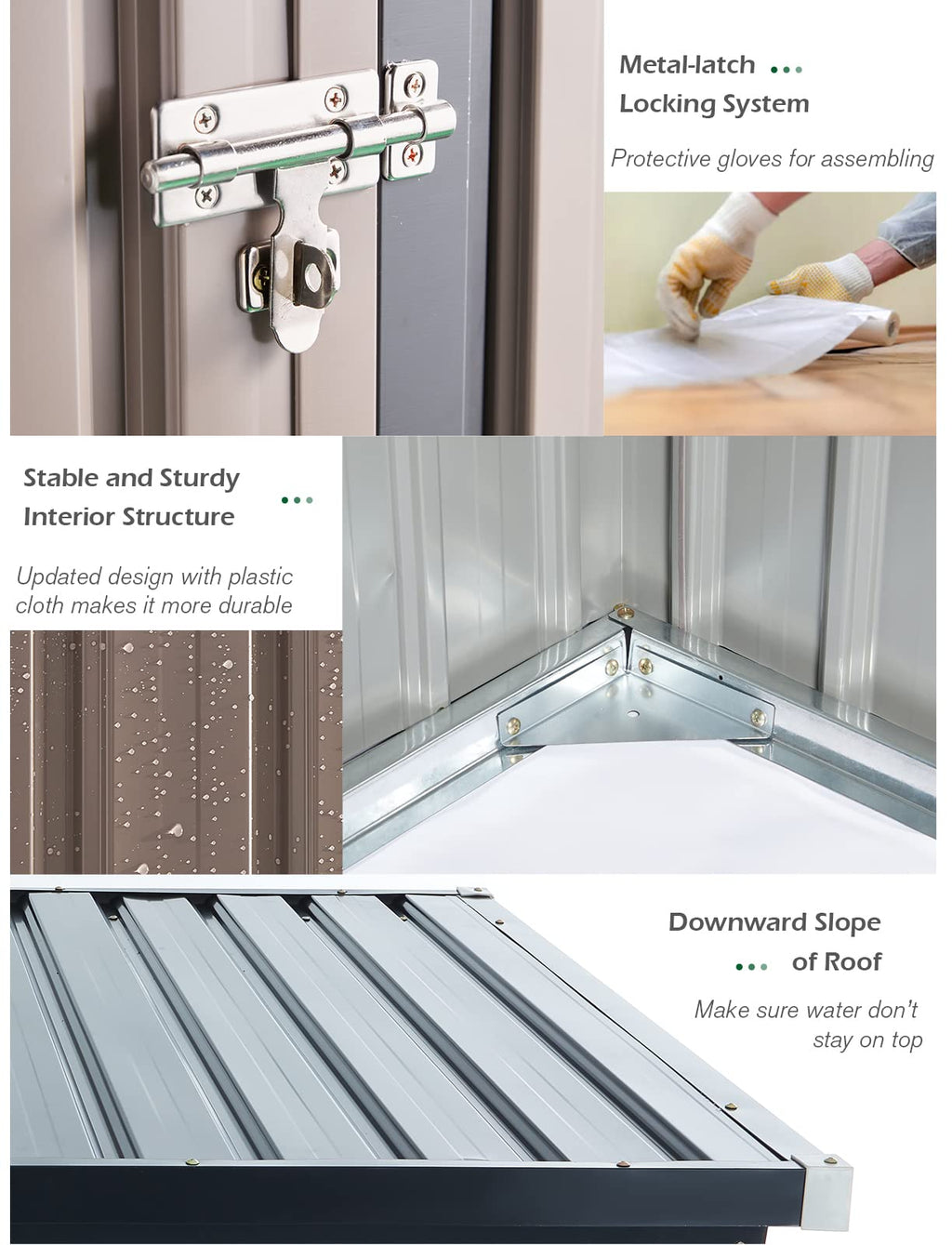 YODOLLA 5'x3' Outdoor Storage Shed