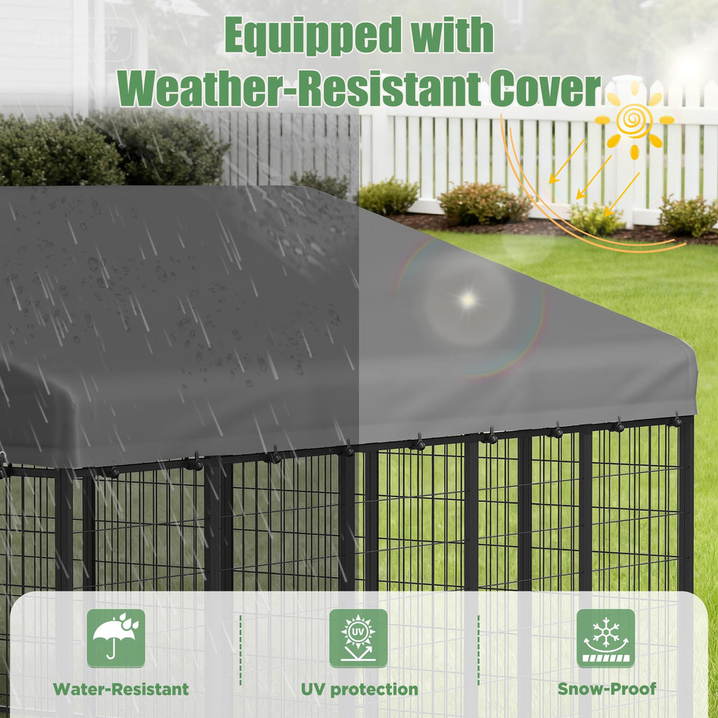 YODOLLA 10x10 Heavy Duty Outdoor Dog Kennel