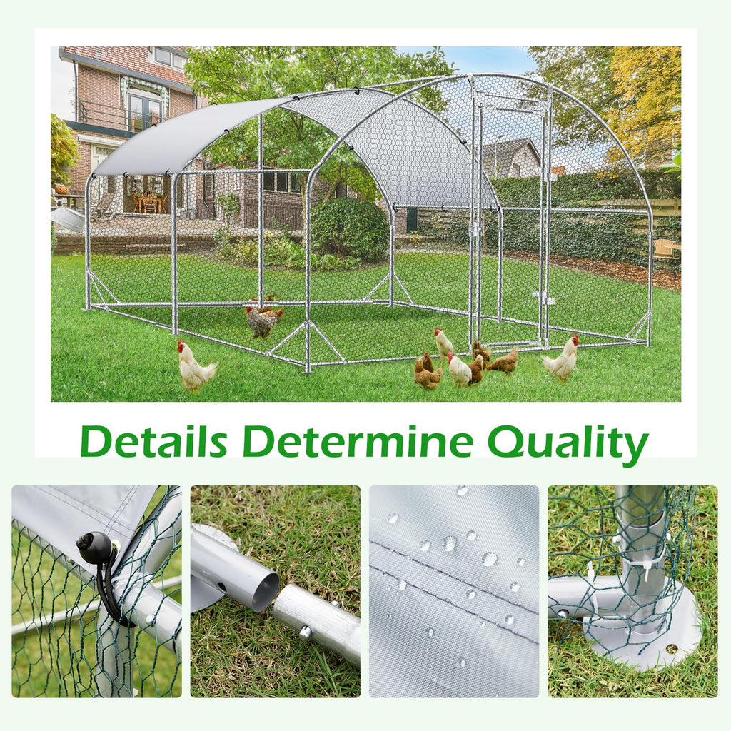 YODOLLA 4m Large Metal Chicken Cage with dome