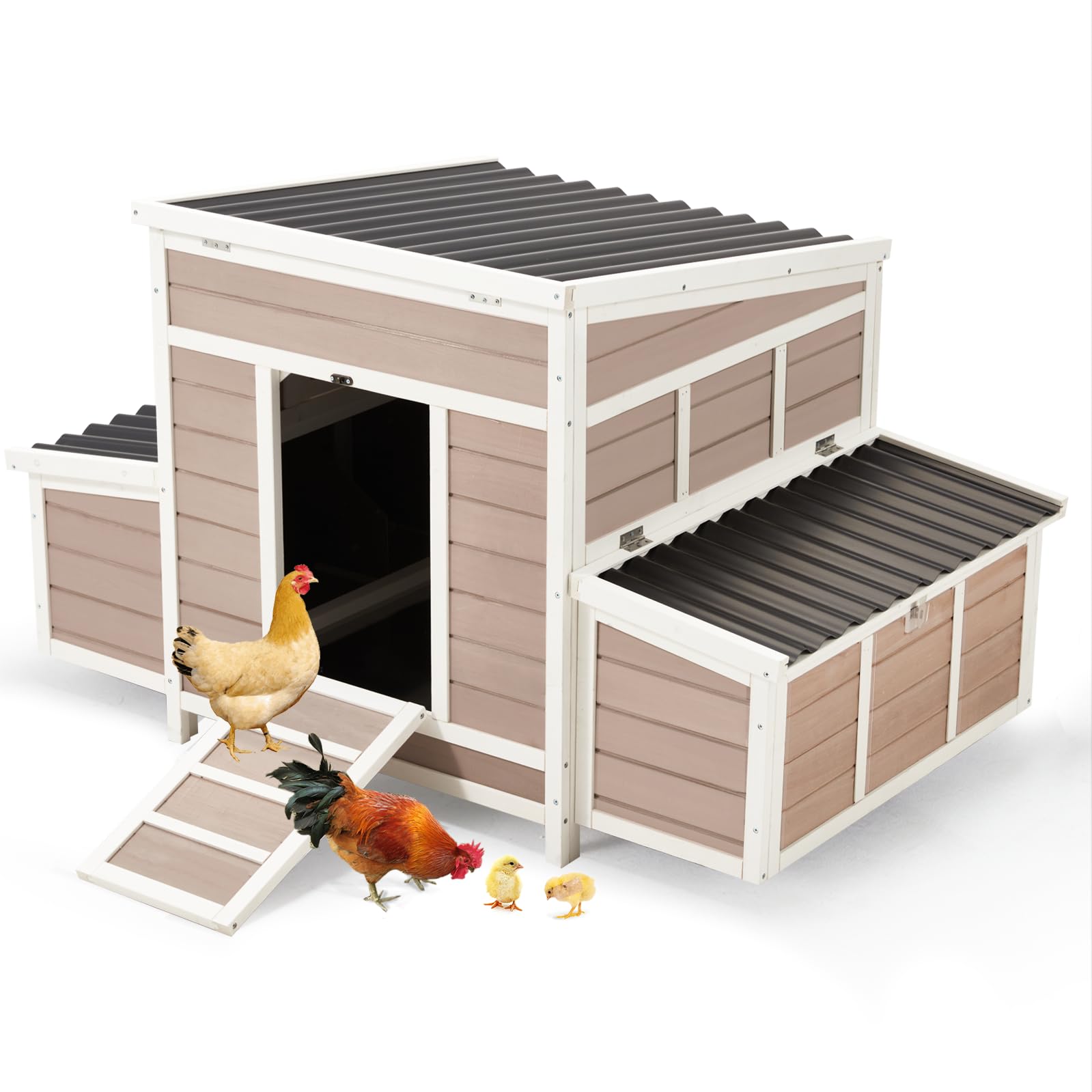 YODOLLA 56" Large Chicken House Hen House for 6 Chickensbest