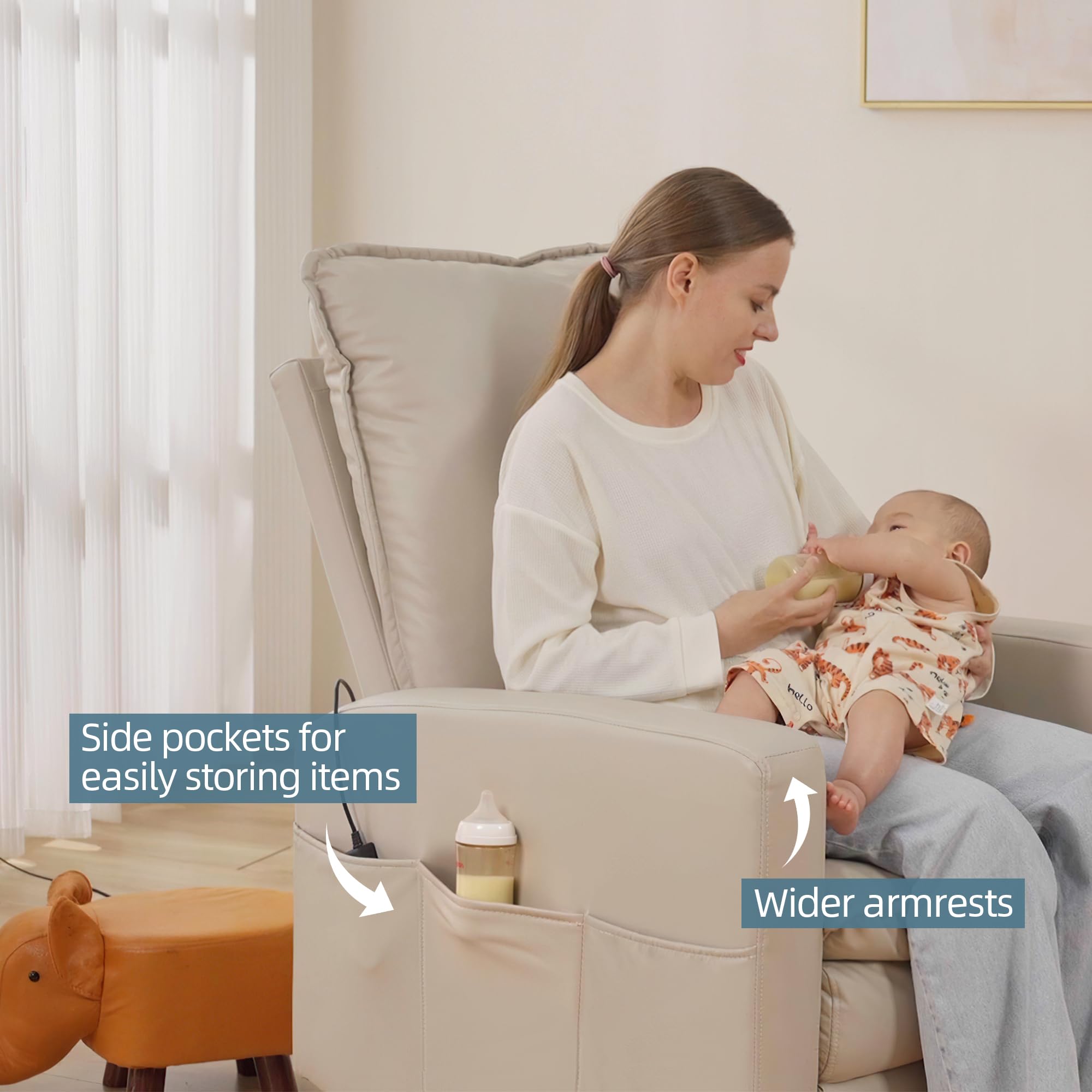 YODOLLA Power Recliner Chair Modern Electric Reclining Sofa Chairbest