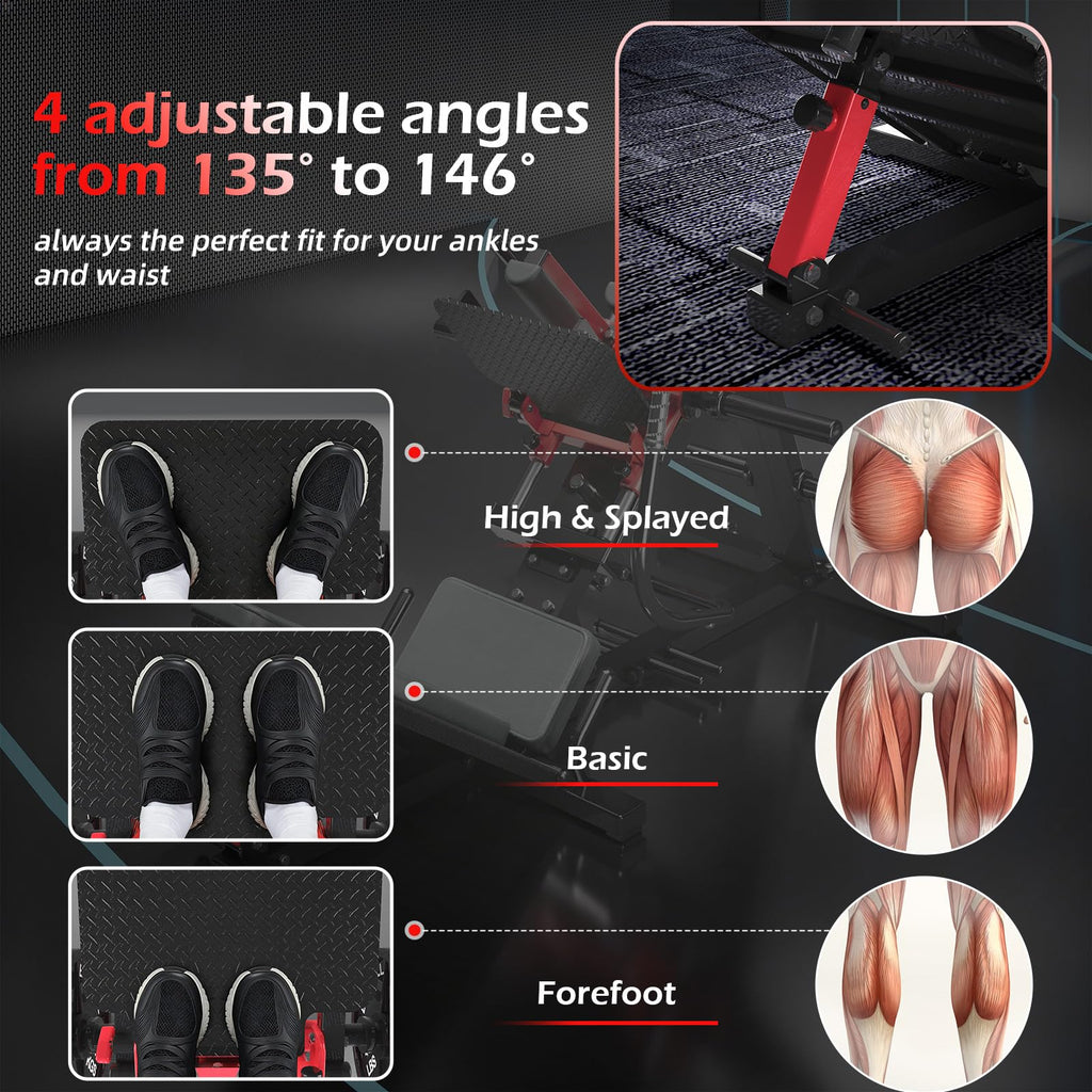 YODOLLA Hack Squat Leg Press Machine, 2 in 1 Adjustable Leg Exercise Workout Machinebest