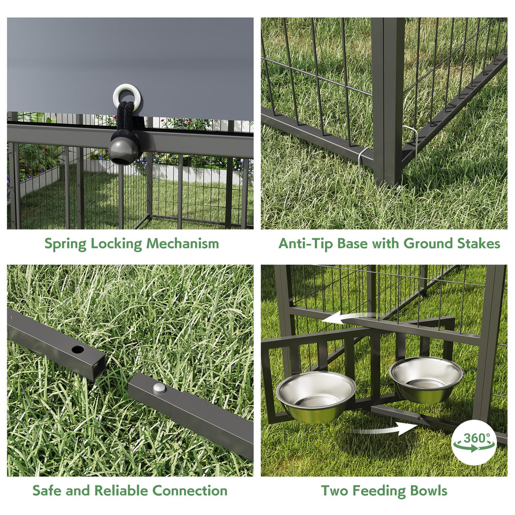 YODOLLA 8x8 Heavy Duty Outdoor Dog Kennel