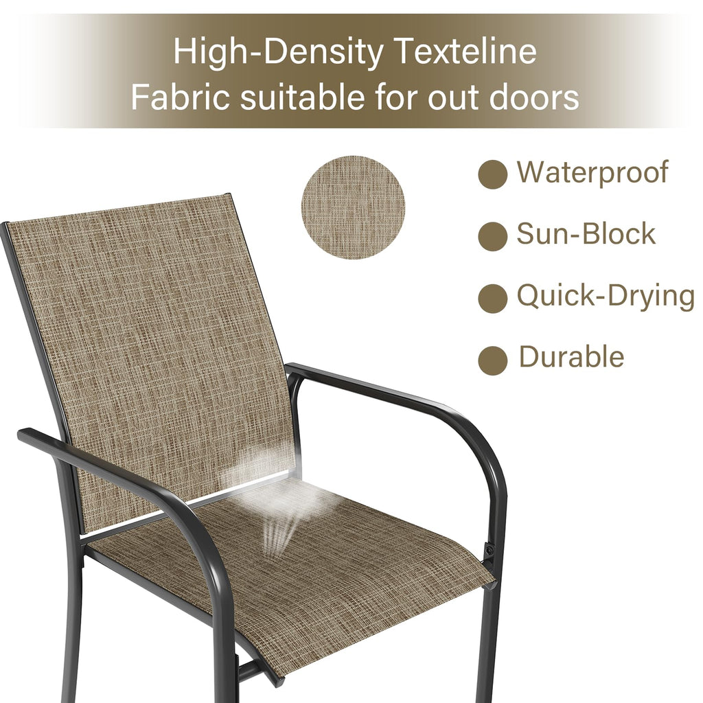 YODOLLA Patio Dining Chairs Set for 4, Stackable Textilene Patio Chairsbest