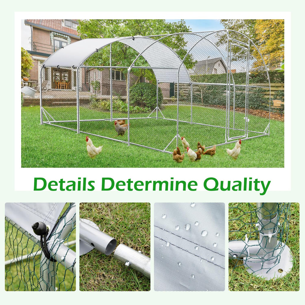 YODOLLA 6m Large Metal Chicken Cage with dome