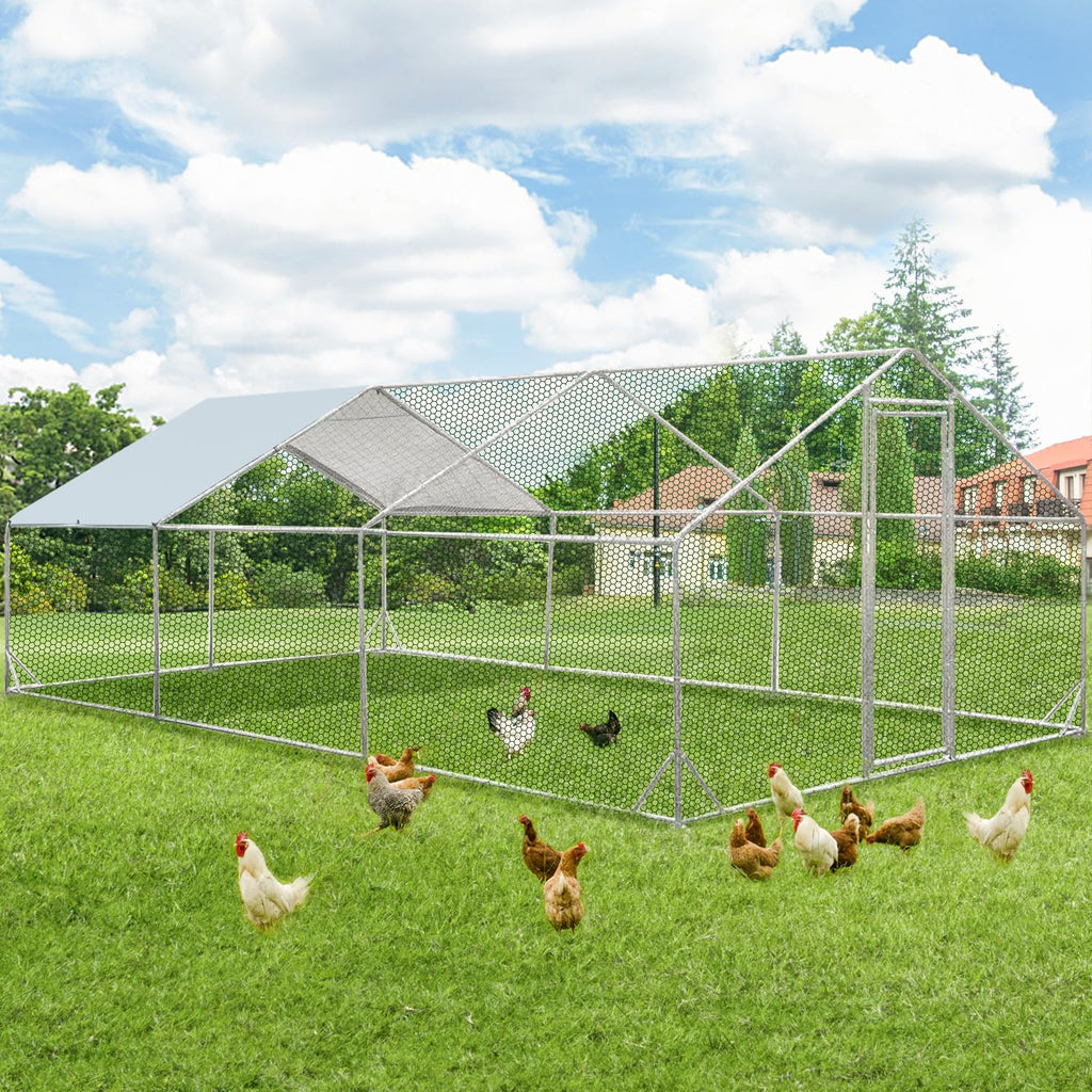 YODOLLA 6M Large Walk-in Metal Chicken Cage