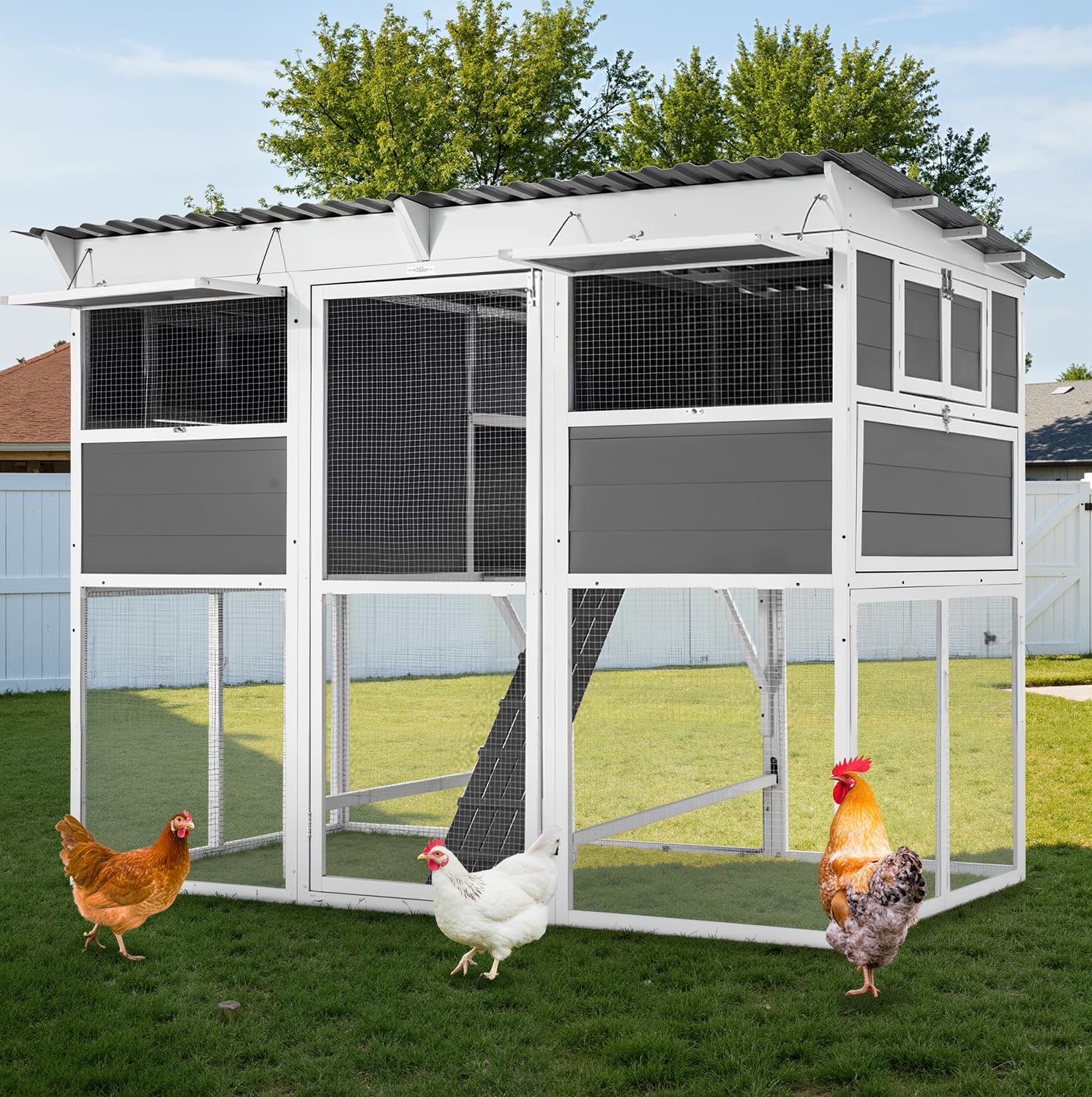 YODOLLA 83'' Extra Large Chicken Coop Wood Chicken House