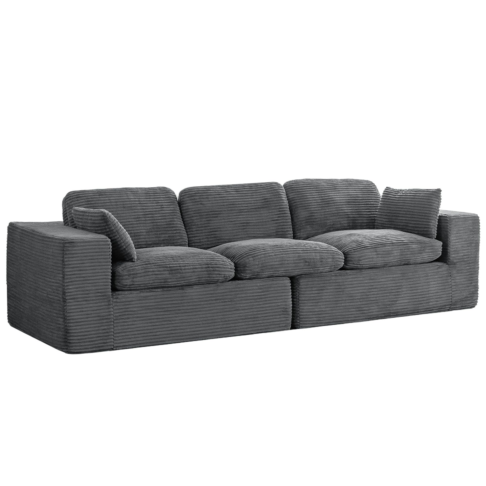 YODOLLA 110" Oversized Sofa Cloud Boneless Couch