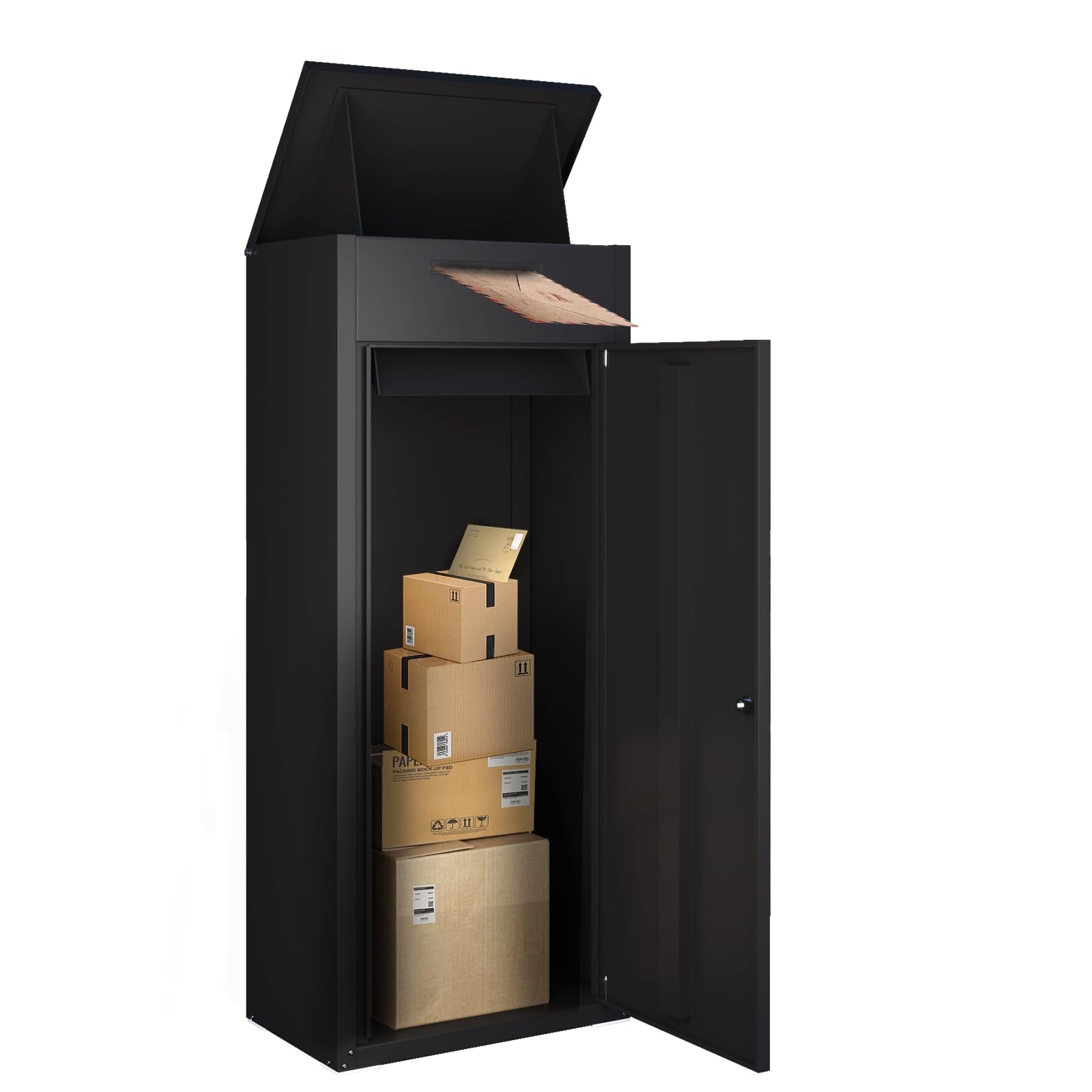 YODOLLA Package Delivery Box for Outside, Black (47.2"x17.7"x19.7")best