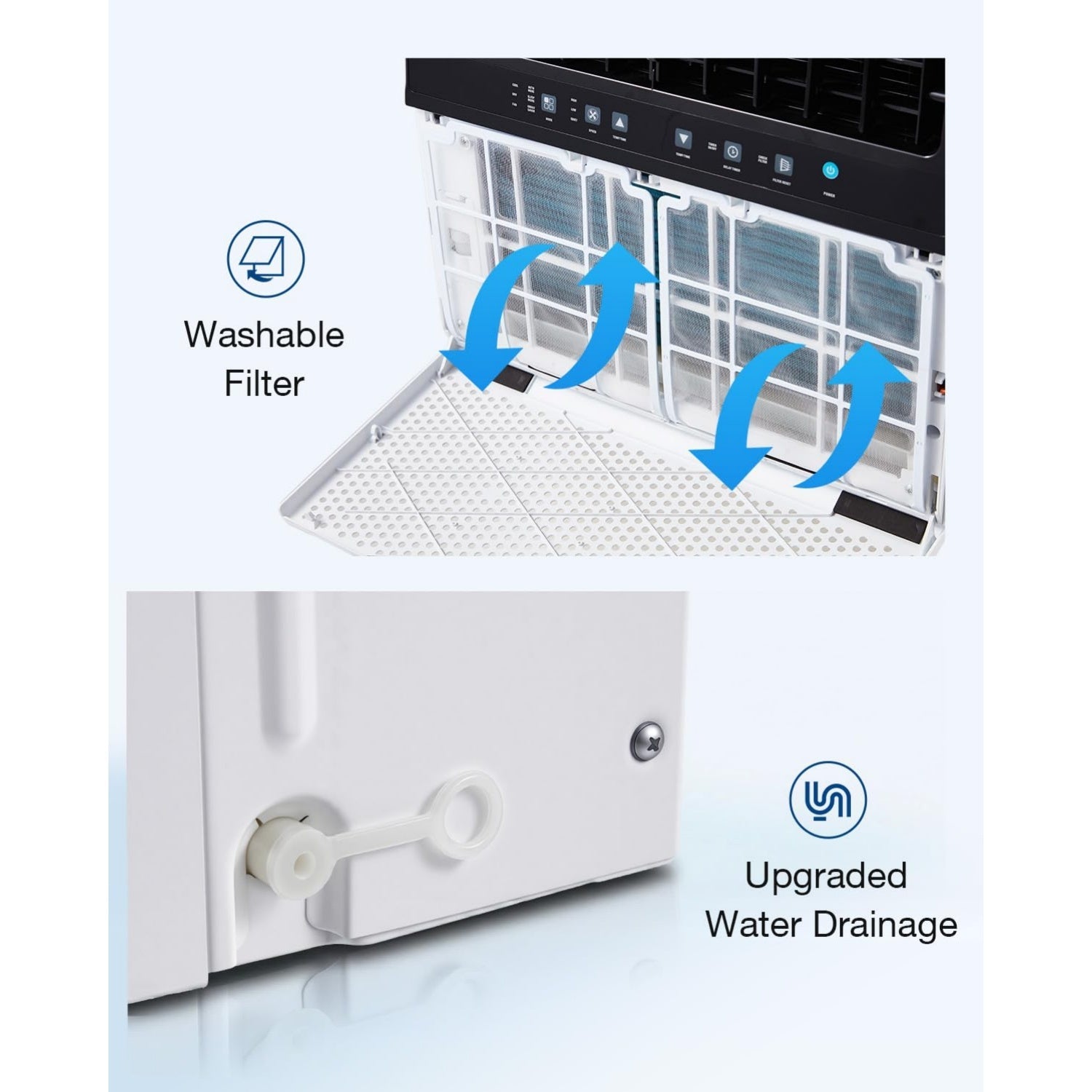 YODOLLA 10,000 BTU Window Air Conditioner U-Shaped AC Unit Ultra Quiet